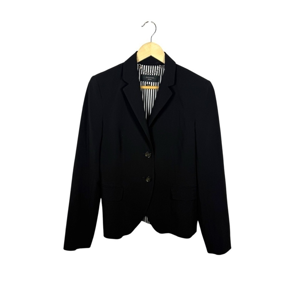 MaxMara Weekend Women’s Classic Button Blazer in Black Size 8